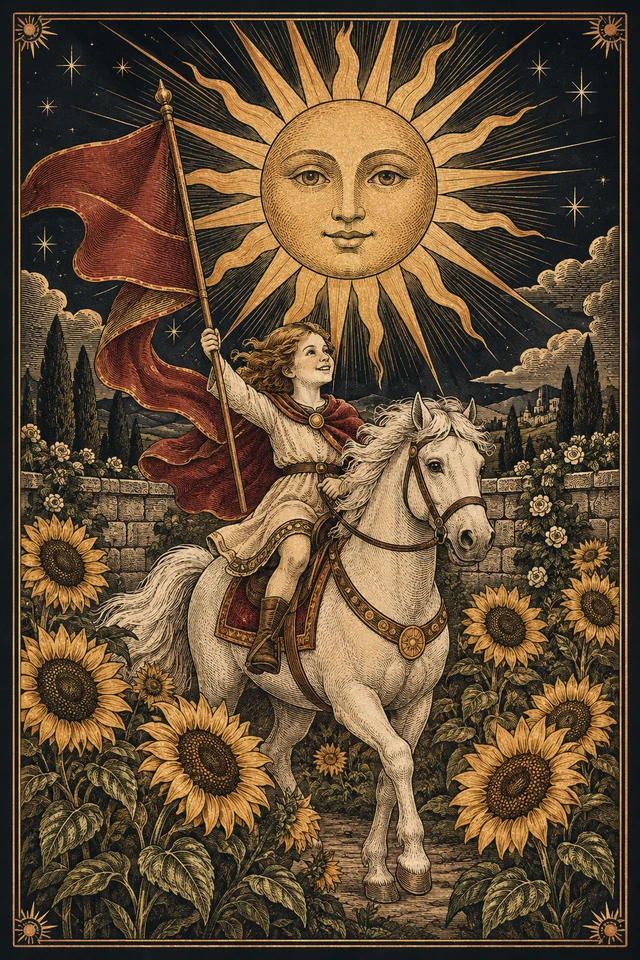 The Sun tarot card